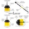 Drill Brush Power Scrubber By Useful Products 5 in W 7 in L Brush, Yellow Y-542OMS-2L-7X-QC-DB - alternate 3